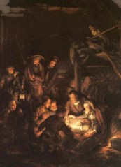 Birth of Jesus by Rembrandt