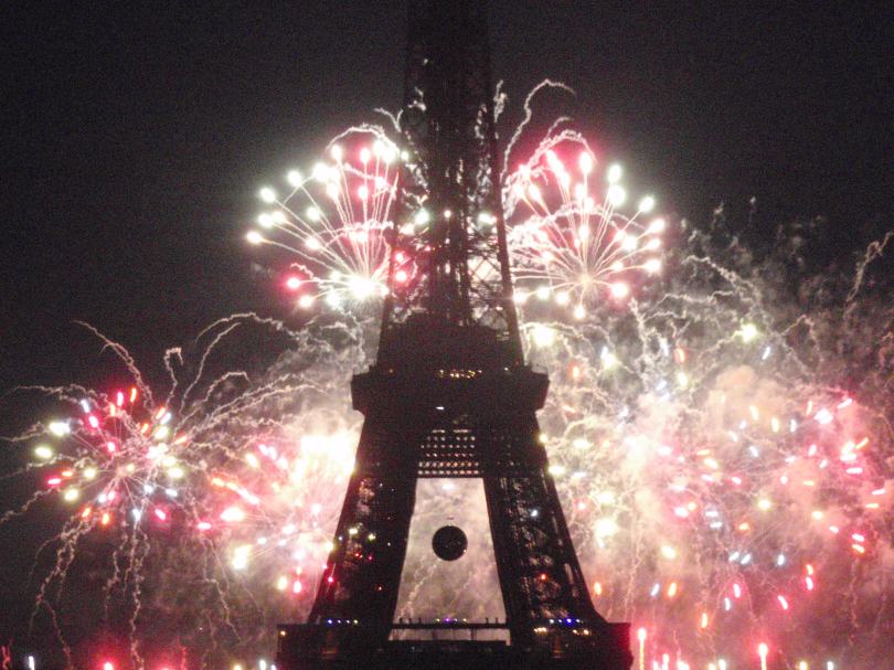 Fireworks at Eiffel Tower Copyright Peter Hallett 2012